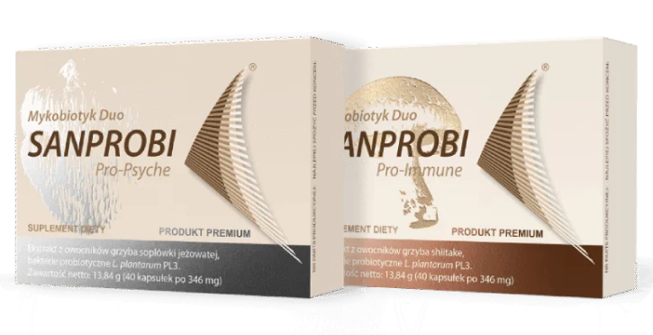 Sanprobi myykobiotyki Pro-Immune Pro-Psyche mycobiotics